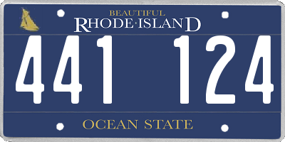 RI license plate 441124