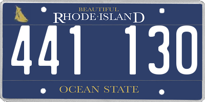 RI license plate 441130