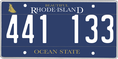 RI license plate 441133