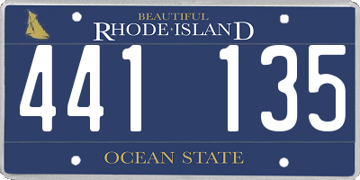 RI license plate 441135