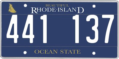 RI license plate 441137