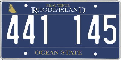 RI license plate 441145