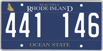 RI license plate 441146
