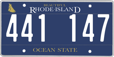 RI license plate 441147