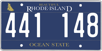 RI license plate 441148