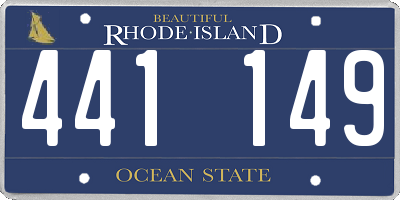 RI license plate 441149