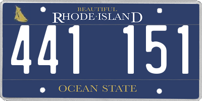 RI license plate 441151