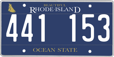 RI license plate 441153