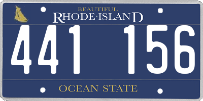 RI license plate 441156