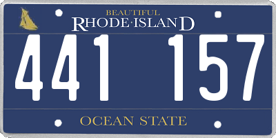RI license plate 441157