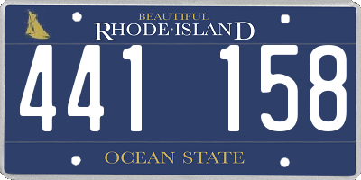 RI license plate 441158