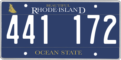 RI license plate 441172