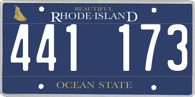 RI license plate 441173