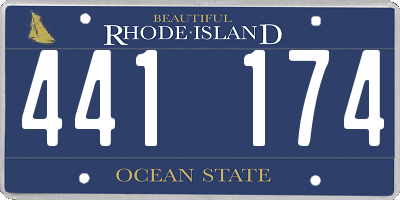 RI license plate 441174