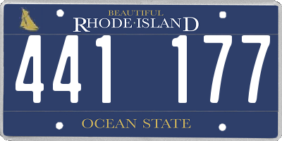 RI license plate 441177