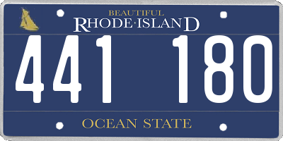 RI license plate 441180