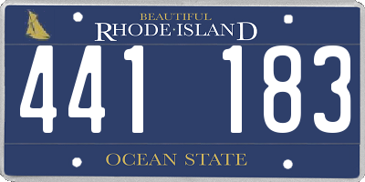 RI license plate 441183