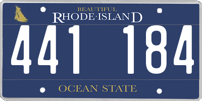 RI license plate 441184