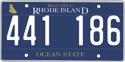 RI license plate 441186