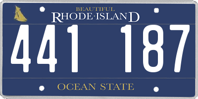 RI license plate 441187