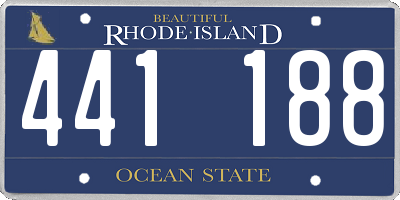 RI license plate 441188