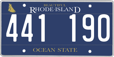 RI license plate 441190