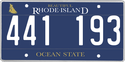 RI license plate 441193