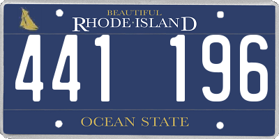 RI license plate 441196
