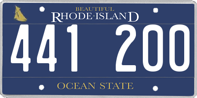 RI license plate 441200