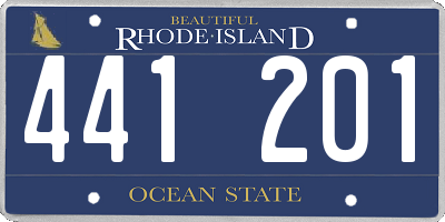RI license plate 441201