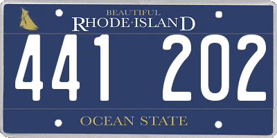 RI license plate 441202