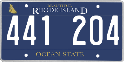 RI license plate 441204
