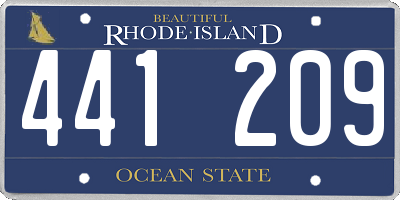 RI license plate 441209