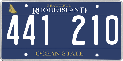 RI license plate 441210