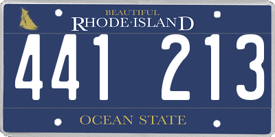 RI license plate 441213