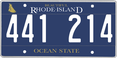 RI license plate 441214