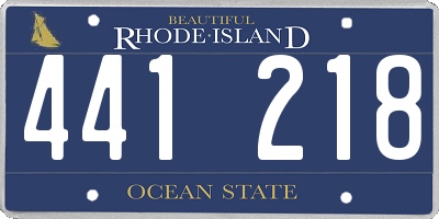 RI license plate 441218