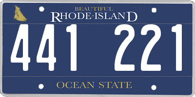 RI license plate 441221