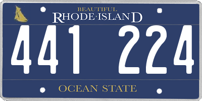 RI license plate 441224