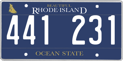 RI license plate 441231