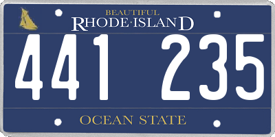 RI license plate 441235