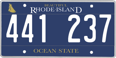 RI license plate 441237