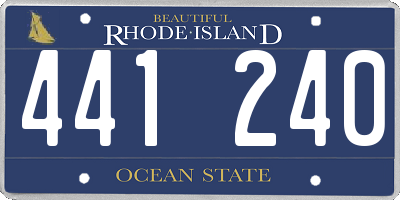 RI license plate 441240