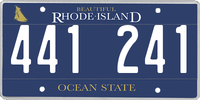 RI license plate 441241