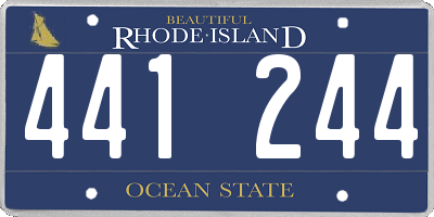 RI license plate 441244