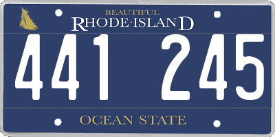 RI license plate 441245