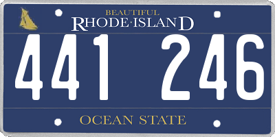 RI license plate 441246