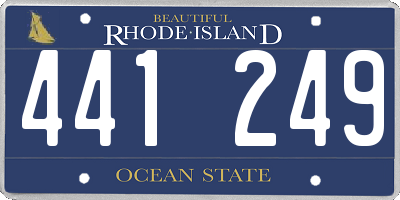 RI license plate 441249