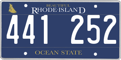 RI license plate 441252