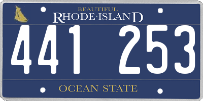 RI license plate 441253